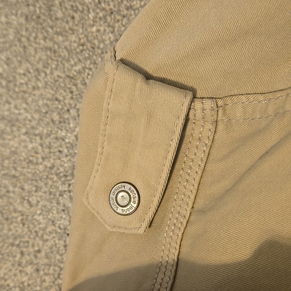 Kensie Light Tan Military Field Jacket with Stand-Up Collar Womens Size Medium - Picture 5 of 7